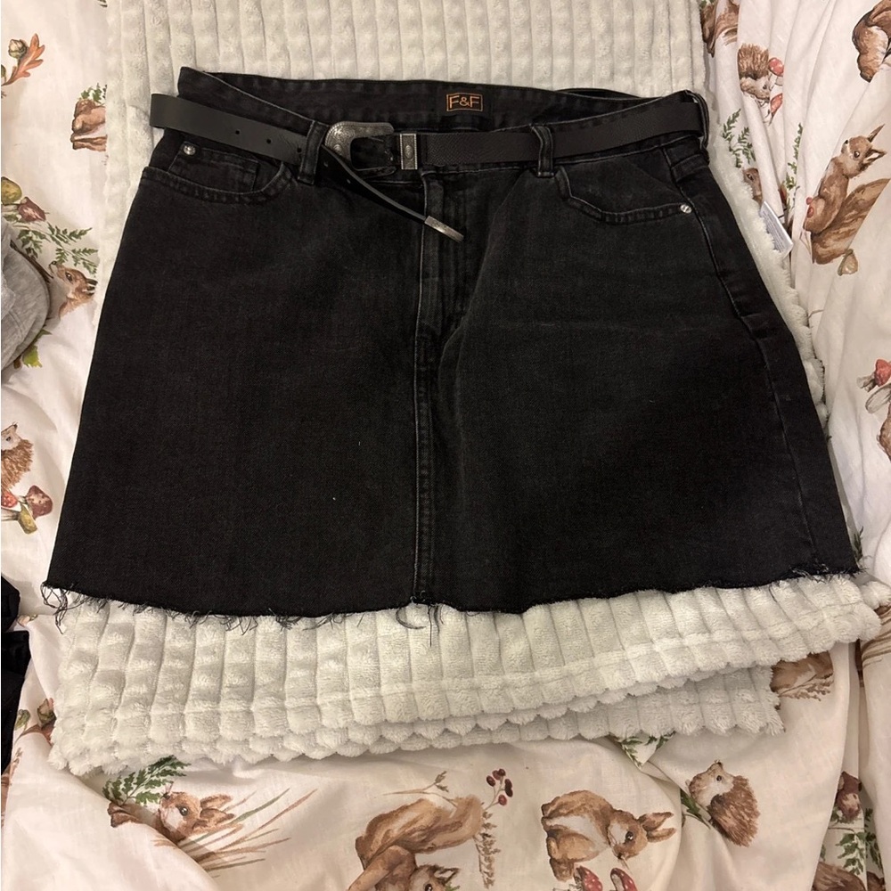 F&F Charcoal Mini Skirt with Belt